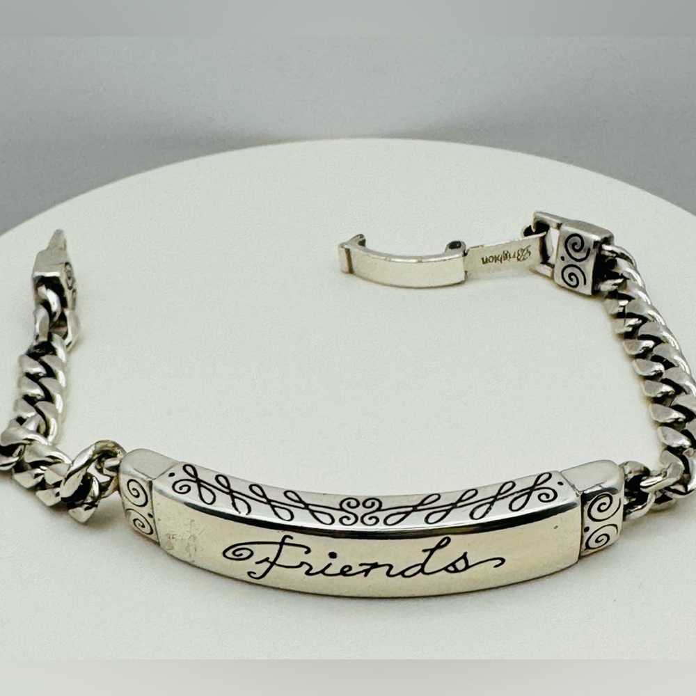 Brighton Silver Plated Friends ID Chain Bracelet